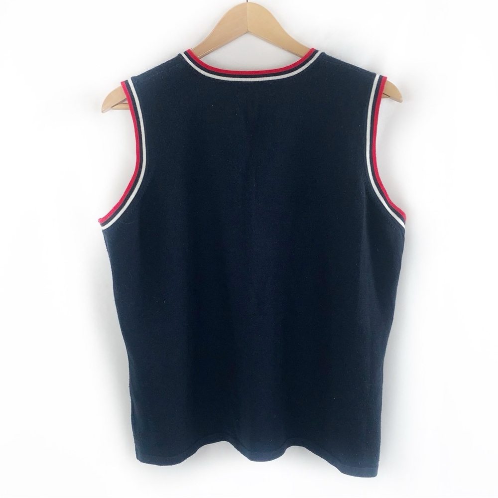 Y2K White Stag Americana Sweater Vest Patriotic Academia - Picture 4 of 5